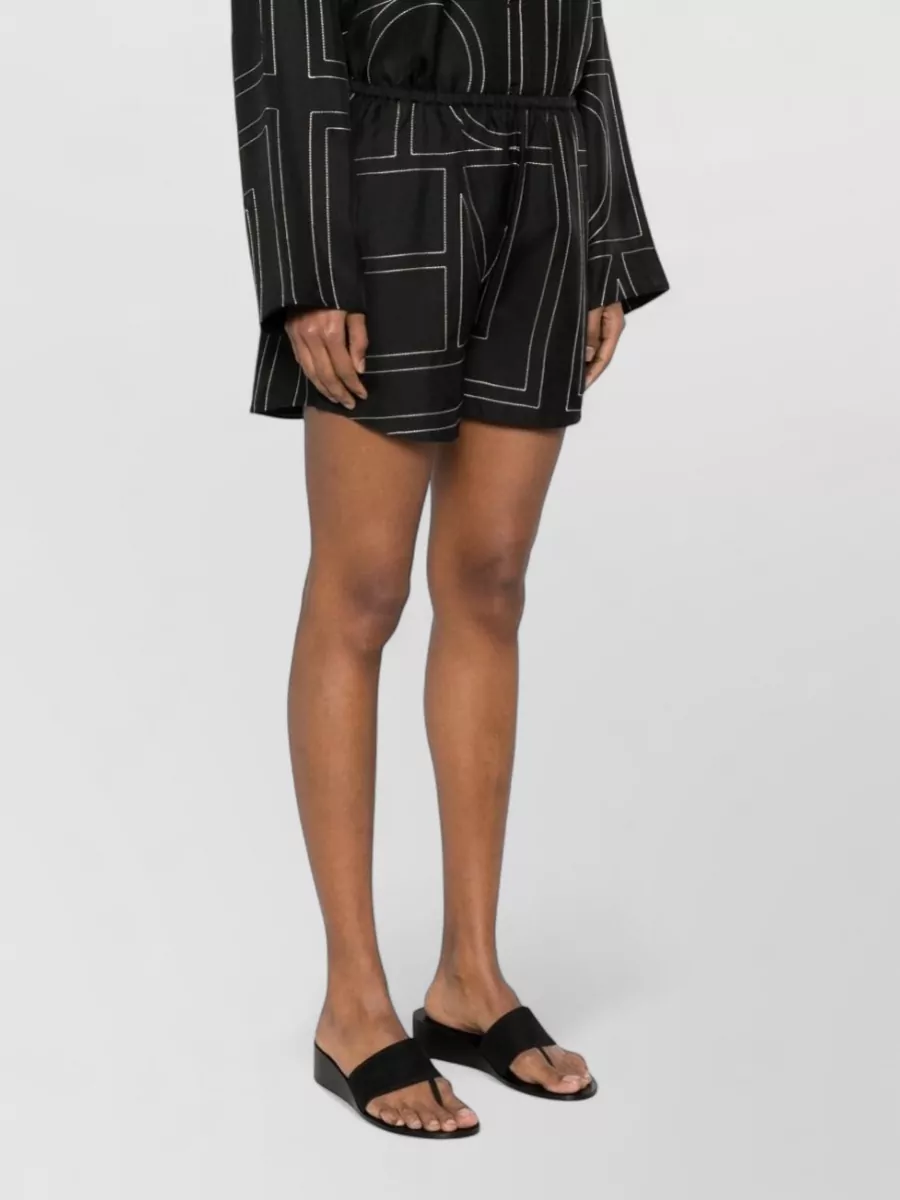 Totême Silk Printed Pajama Shorts