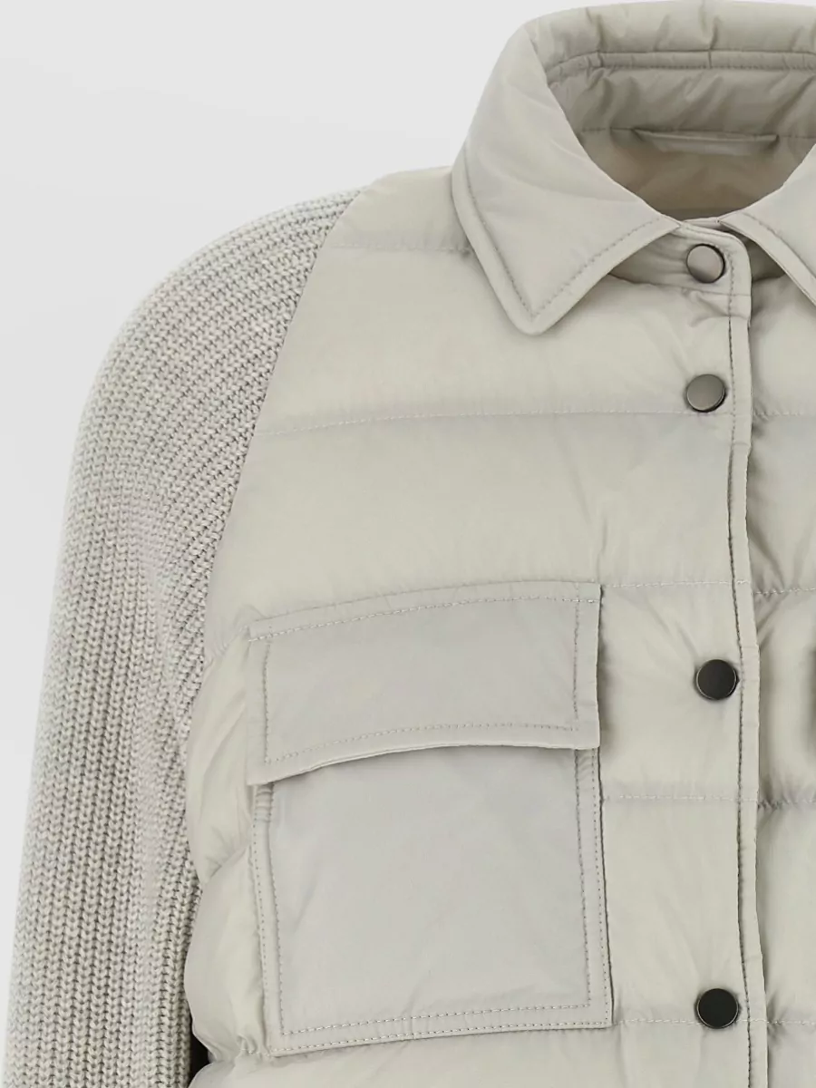 Brunello Cucinelli Quilted Down Single-Breasted Coat