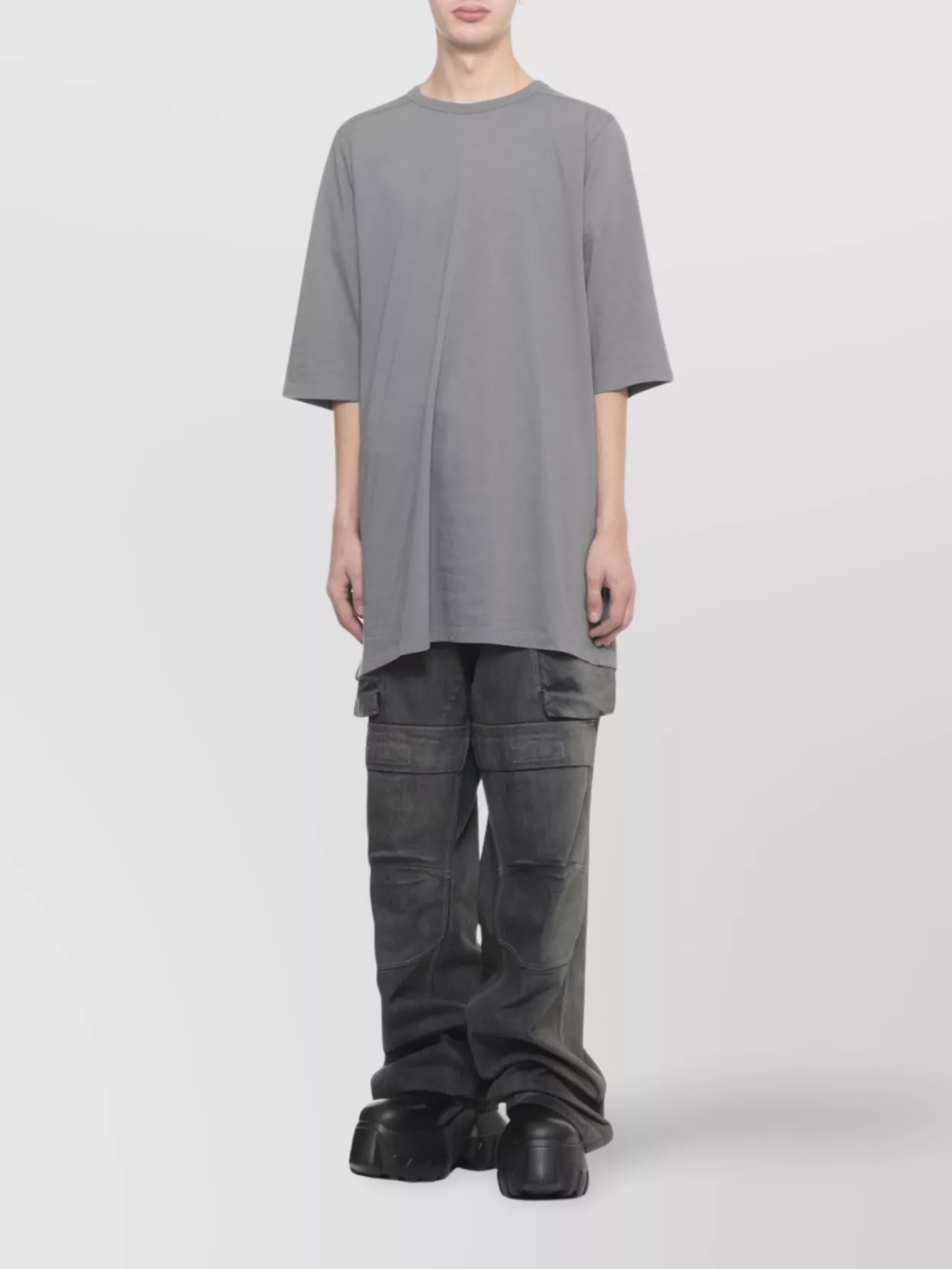 Rick Owens Oversized Round Neck Short Sleeve T-Shirt