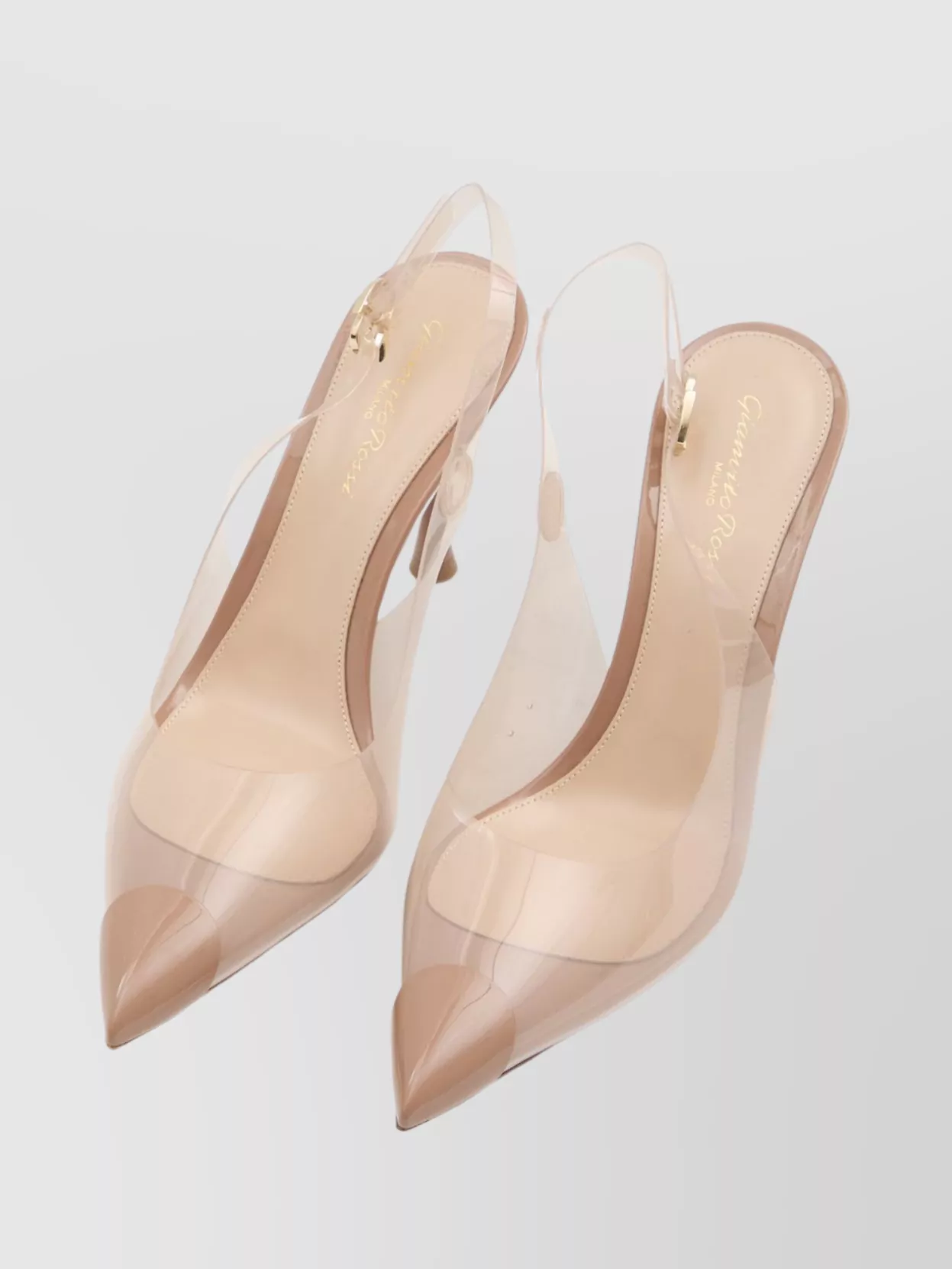 Gianvito Rossi Transparent Pointed Toe Slingback Pumps