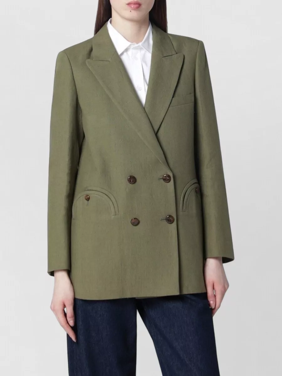 Blazé Milano Linen Double-Breasted Blazer