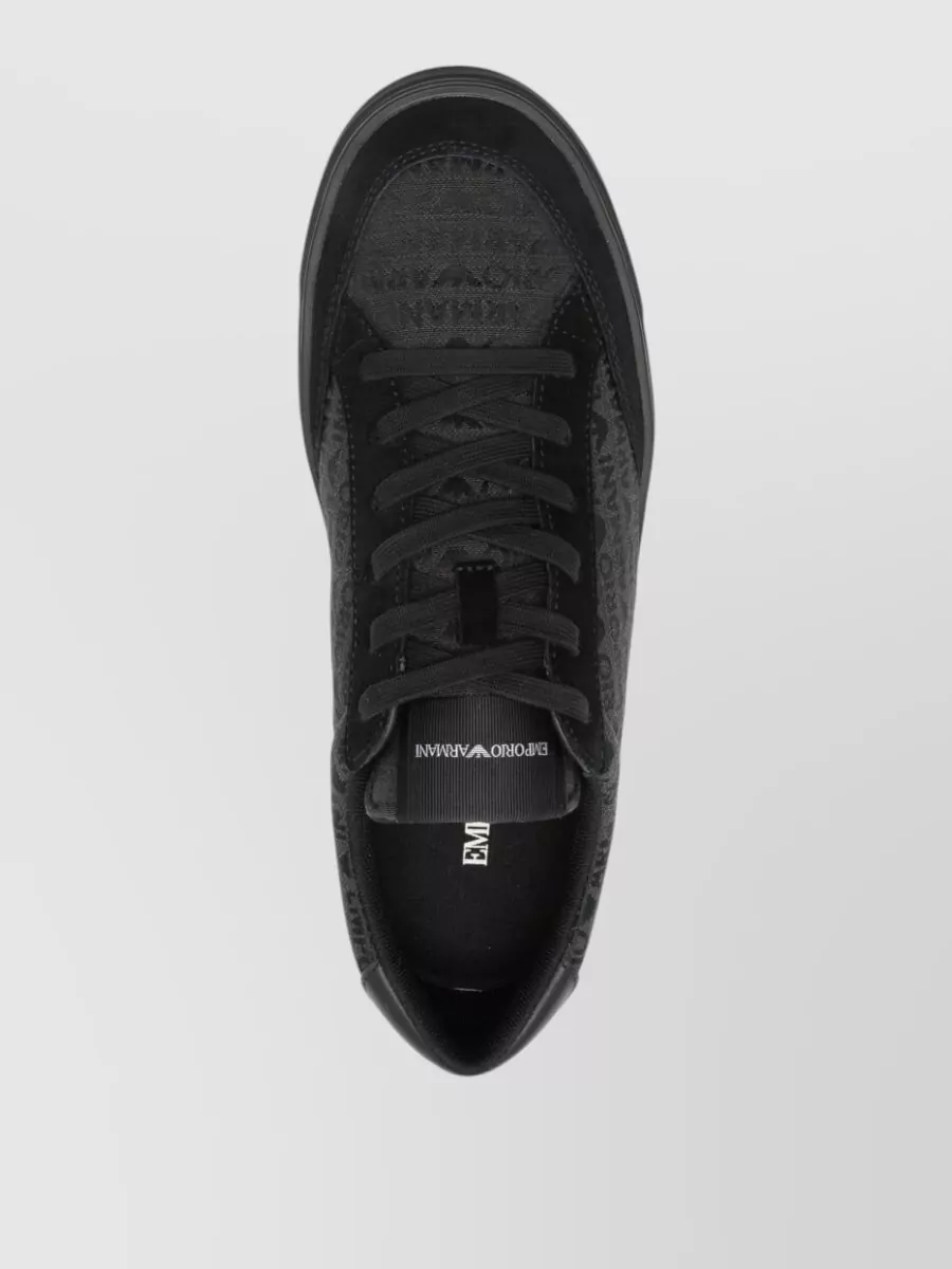 Emporio Armani Low Sneakers Flat Sole Round Toe