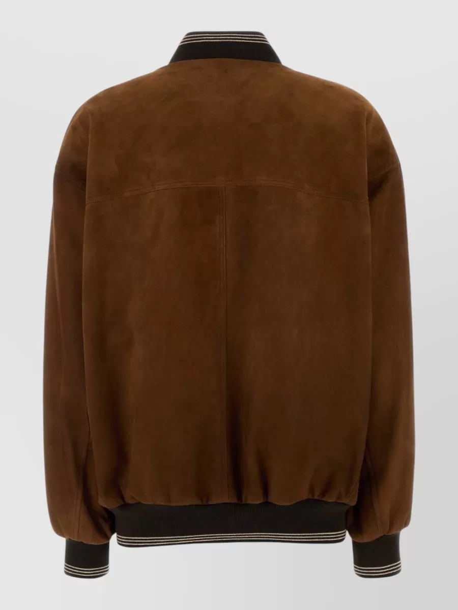 Miu Miu Lamb Leather Bomber Jacket