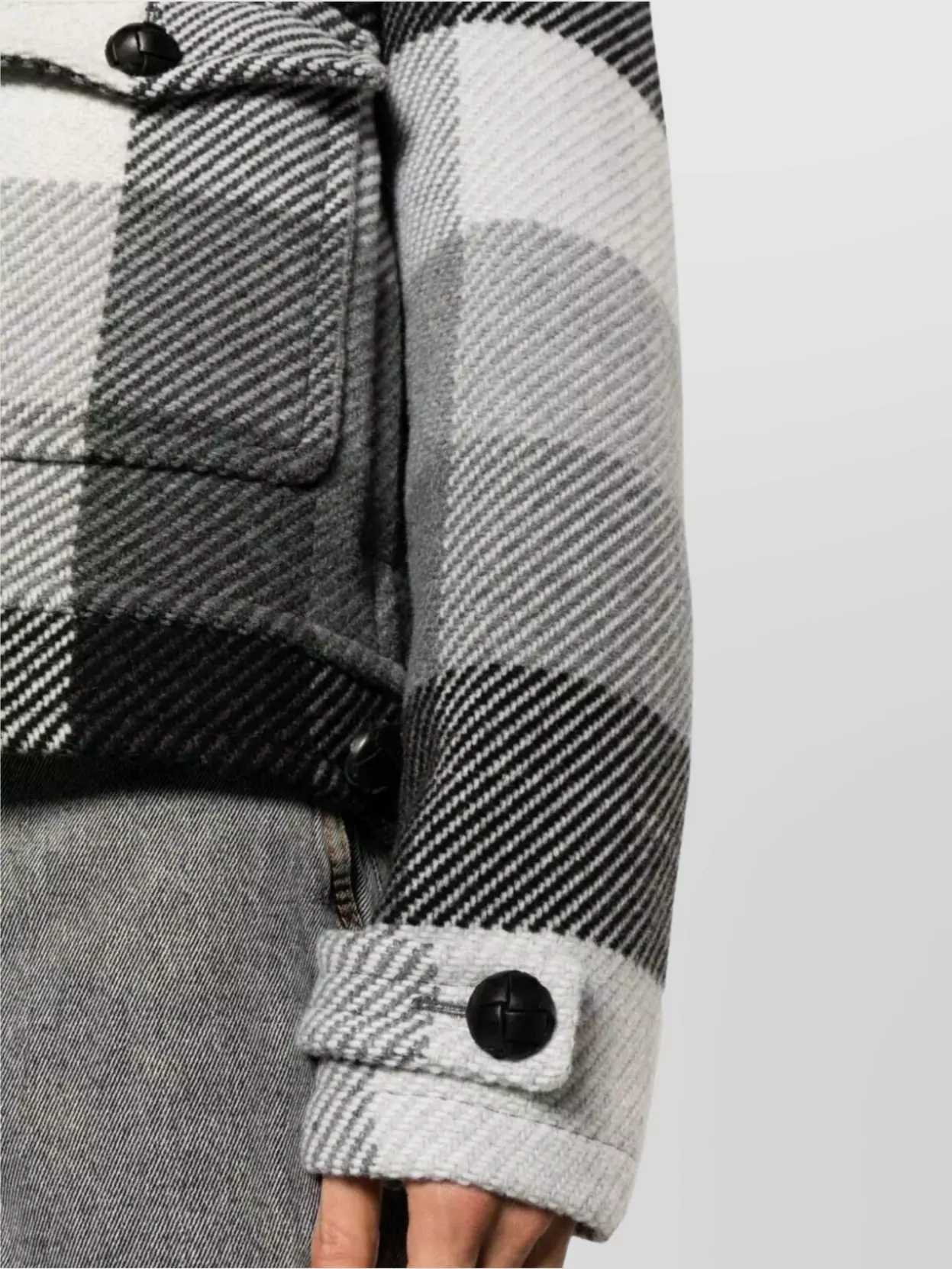 Etro Large Check Pattern Coat Front Pockets