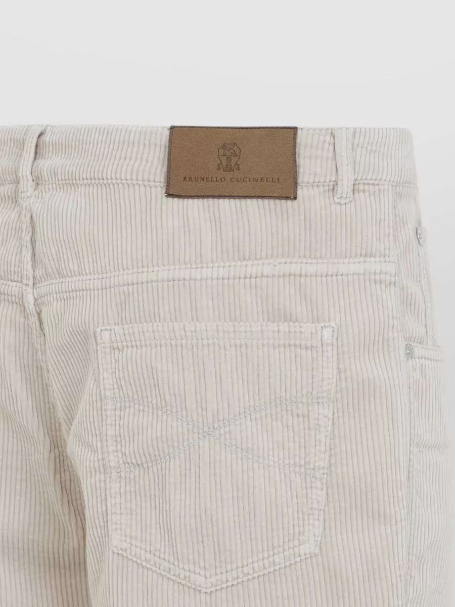 Brunello Cucinelli Corduroy Mid-Rise Straight-Leg Trousers