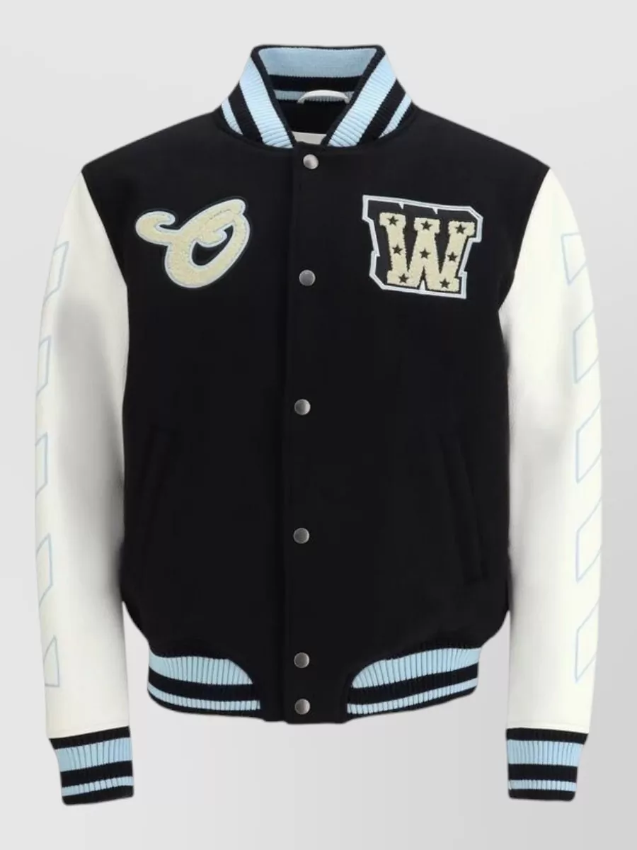 Off-White wool varsity bomber jacket