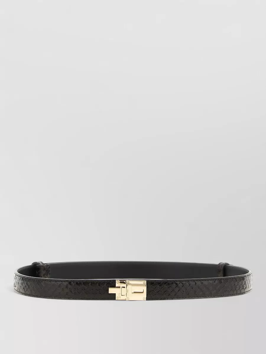 Tom Ford T Latch Belt Slim Textured Buckle