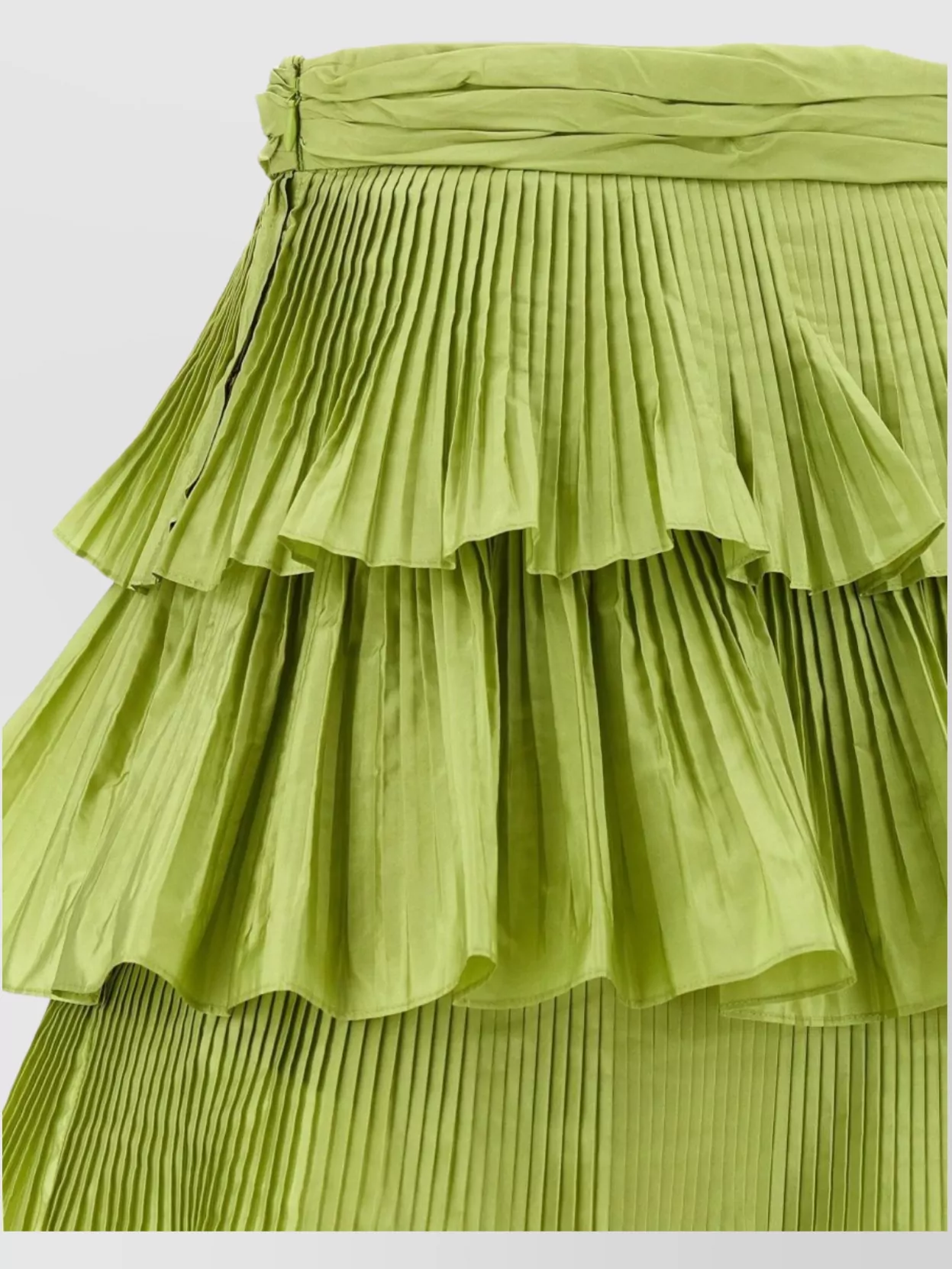 Valentino Garavani High Waist Pleated Tiered Layers Skirt