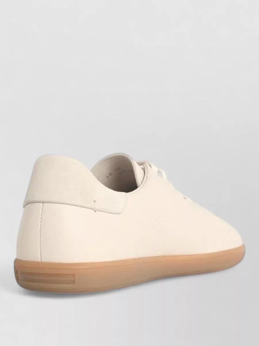 Zegna Leather Low-Top Sneakers