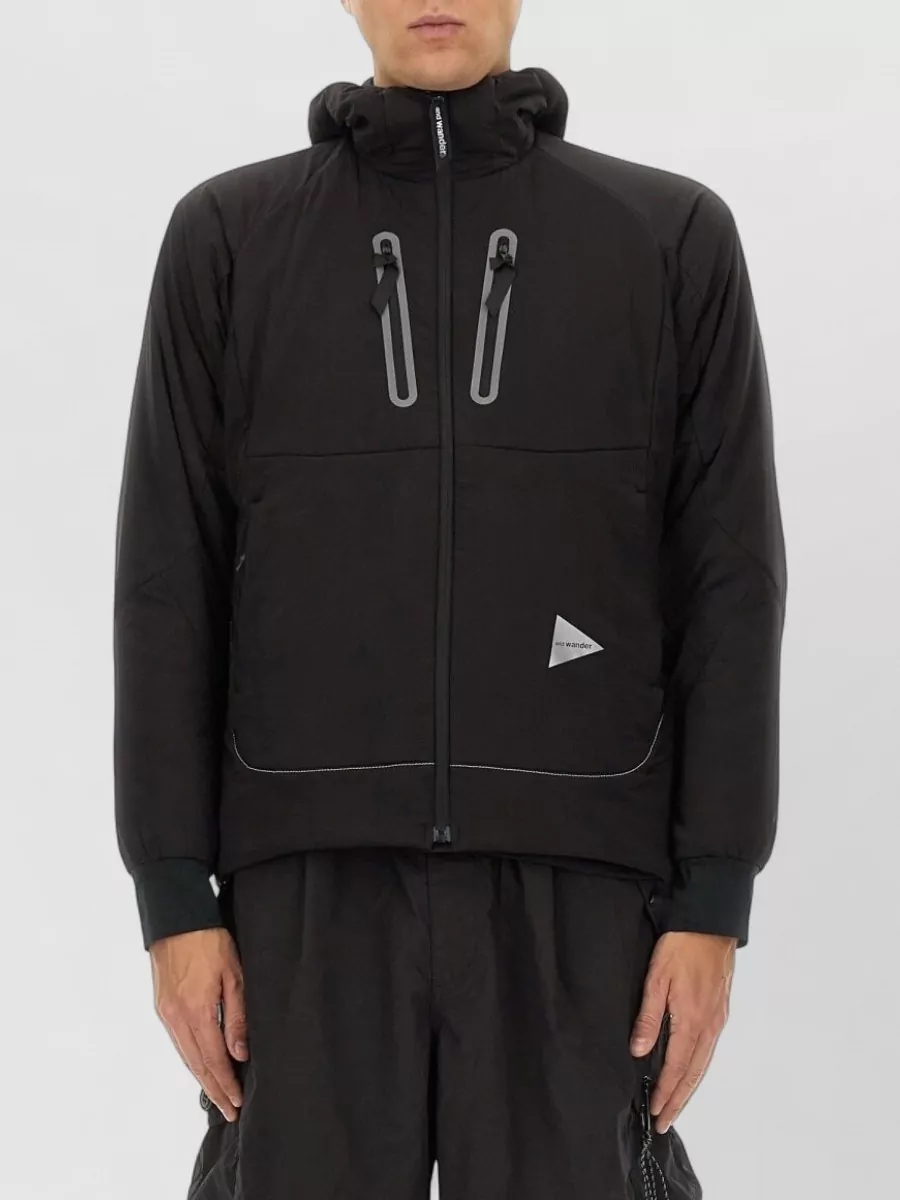 And Wander nylon hooded jacket