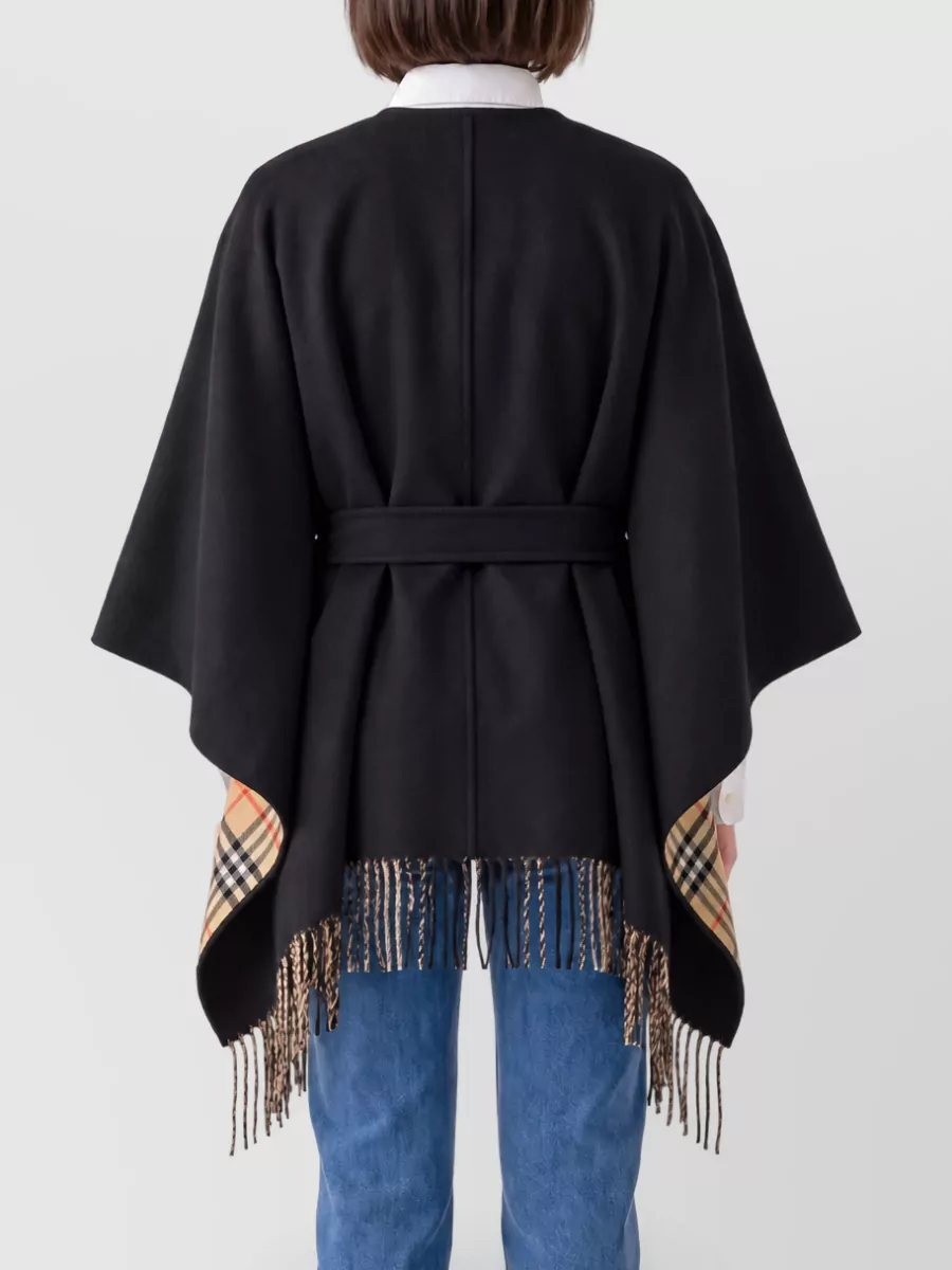 Burberry Wool Fringe Cape