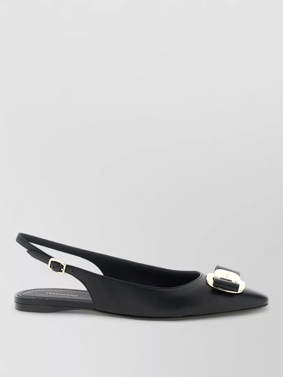 Ferragamo Leather Slingback Pumps