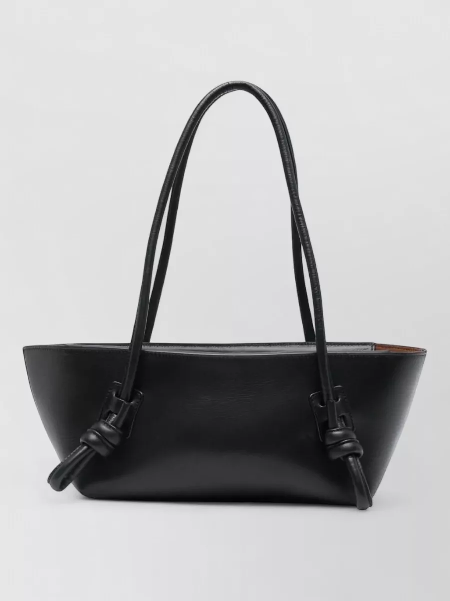 Hereu Calf Leather Knotted-Handle Shoulder Bag