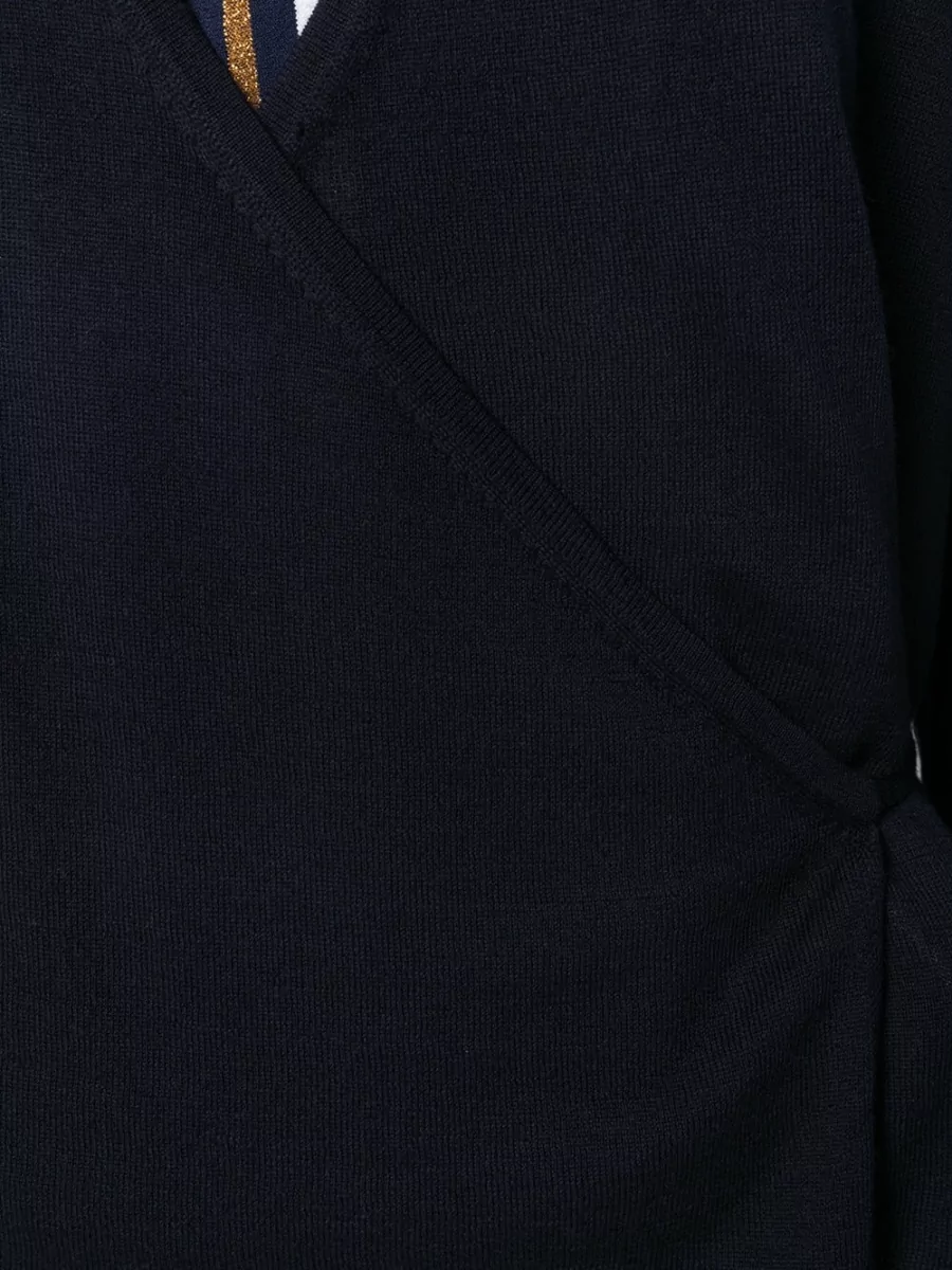 La Rose Merino Wool V-Neck Wrap Sweater