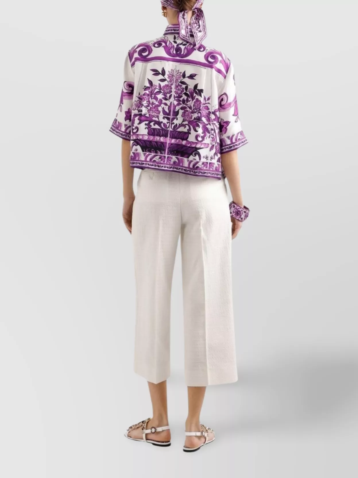 Dolce&Gabbana Majolica Print Silk Shirt