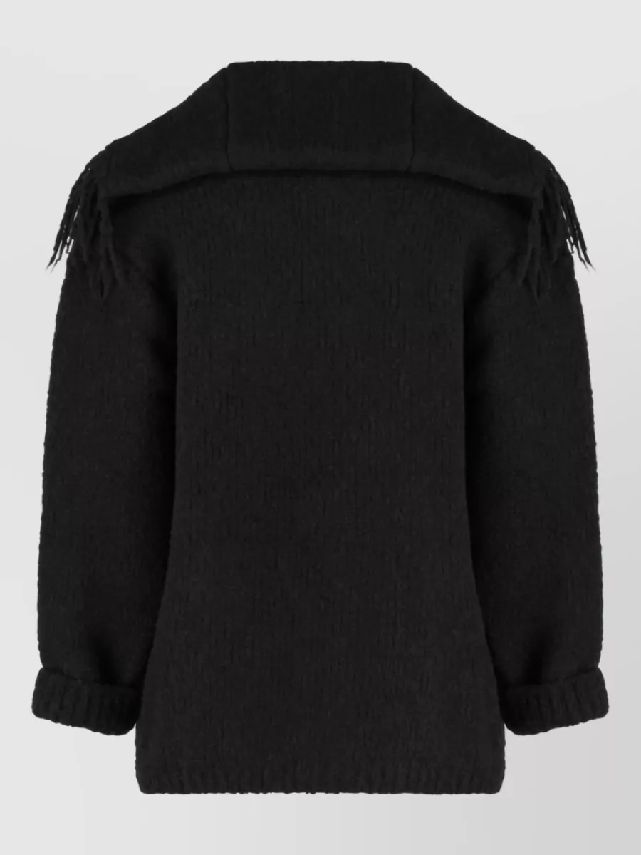 Dries Van Noten Wool Maxi Cardigan