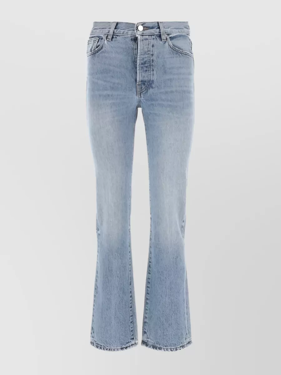 Shop Amiri Straight-leg Stonewash Denim Jeans In Blue