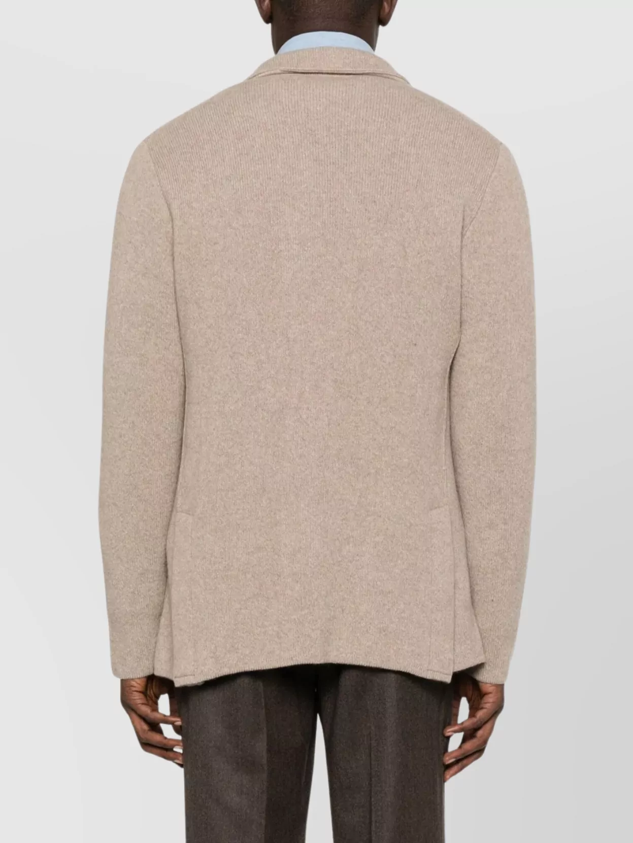 Lardini Knit Blazer With Notched Lapels And Pockets