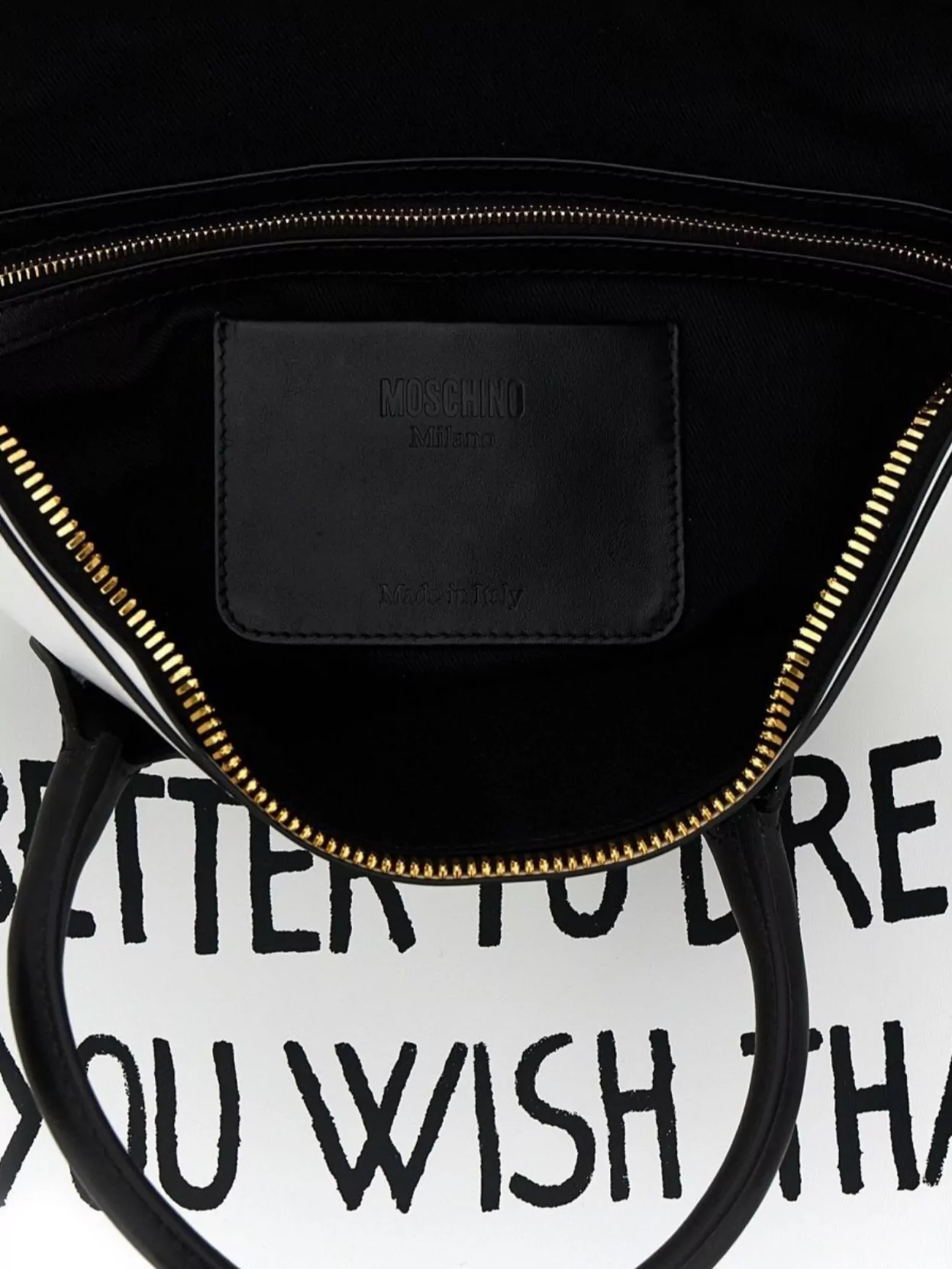 Moschino 'stamped' Tote Bag With Detachable Strap