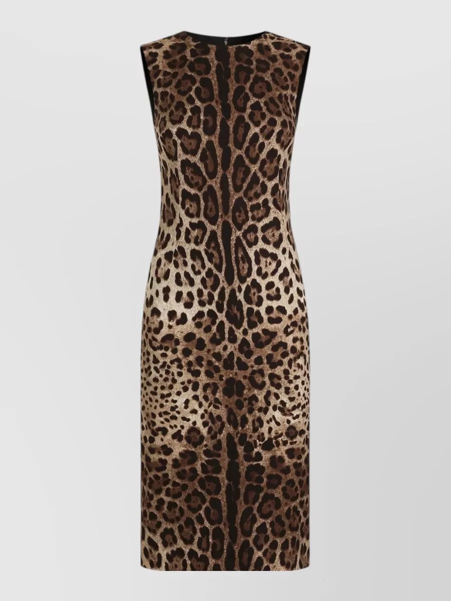 Dolce&Gabbana Silk Leopard-Print Midi Dress