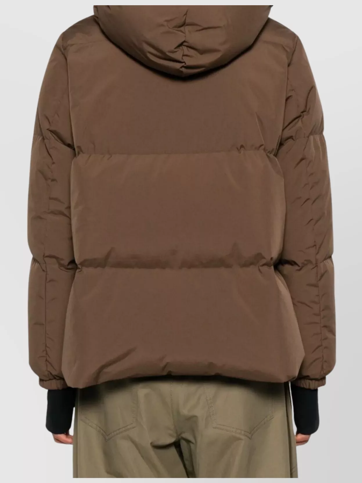 Herno 2layers Hooded Short Down Jacket Clothing In Brown