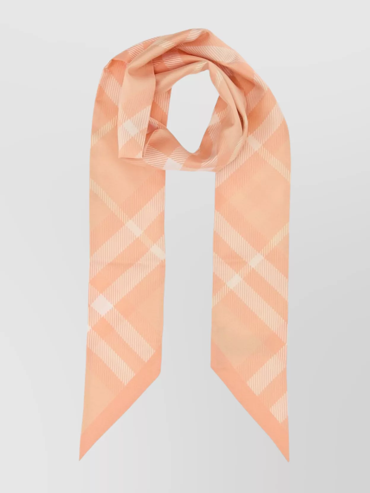Burberry Striped Lightweight Soft Texture Scarves In Orange