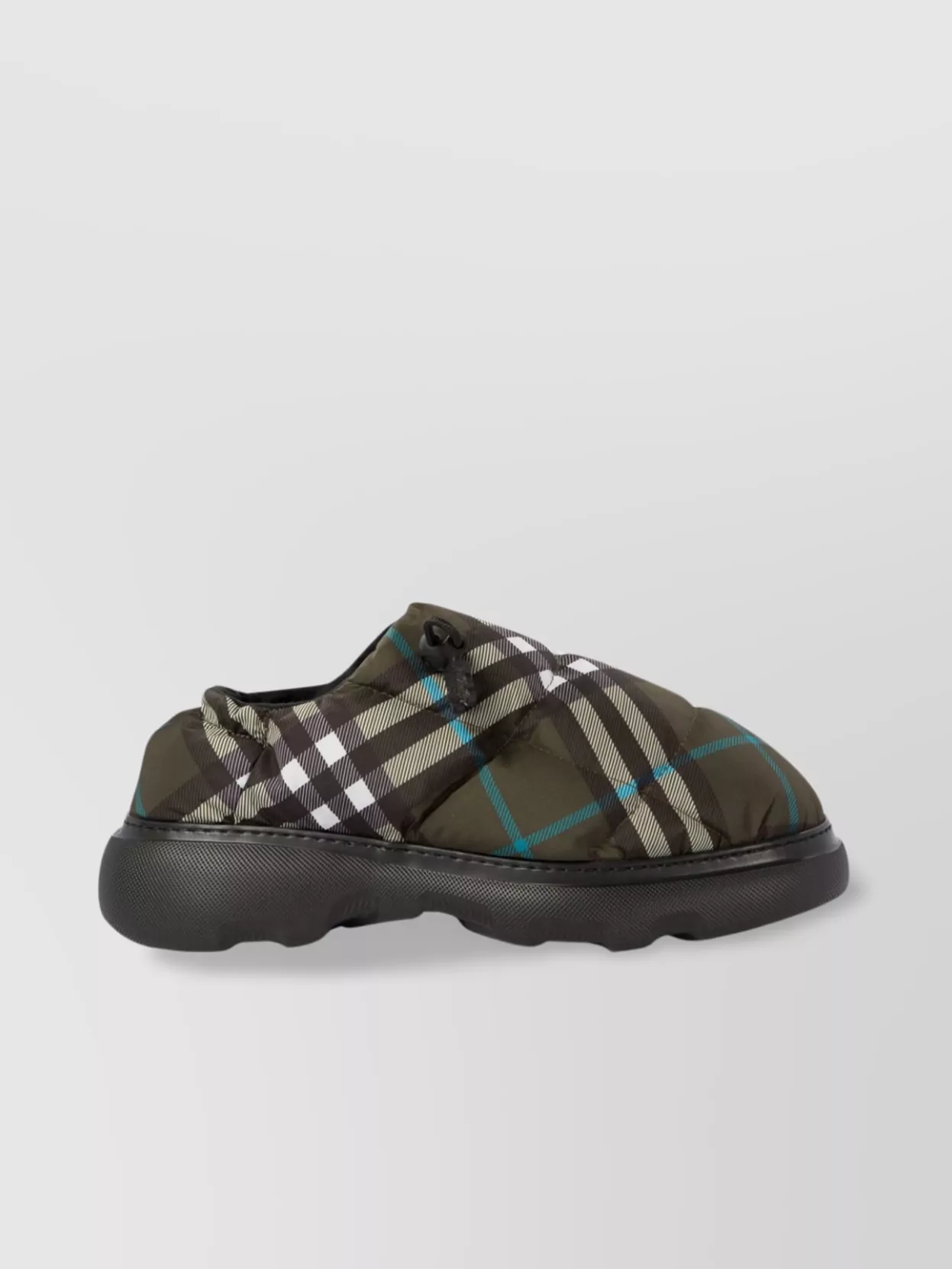 Burberry Men Check Nylon-blend Pillow Mule
