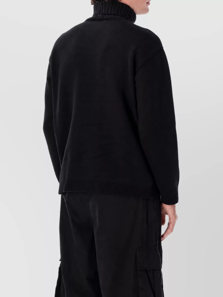 Stone Island Cotton Ribbed Turtleneck Sweater