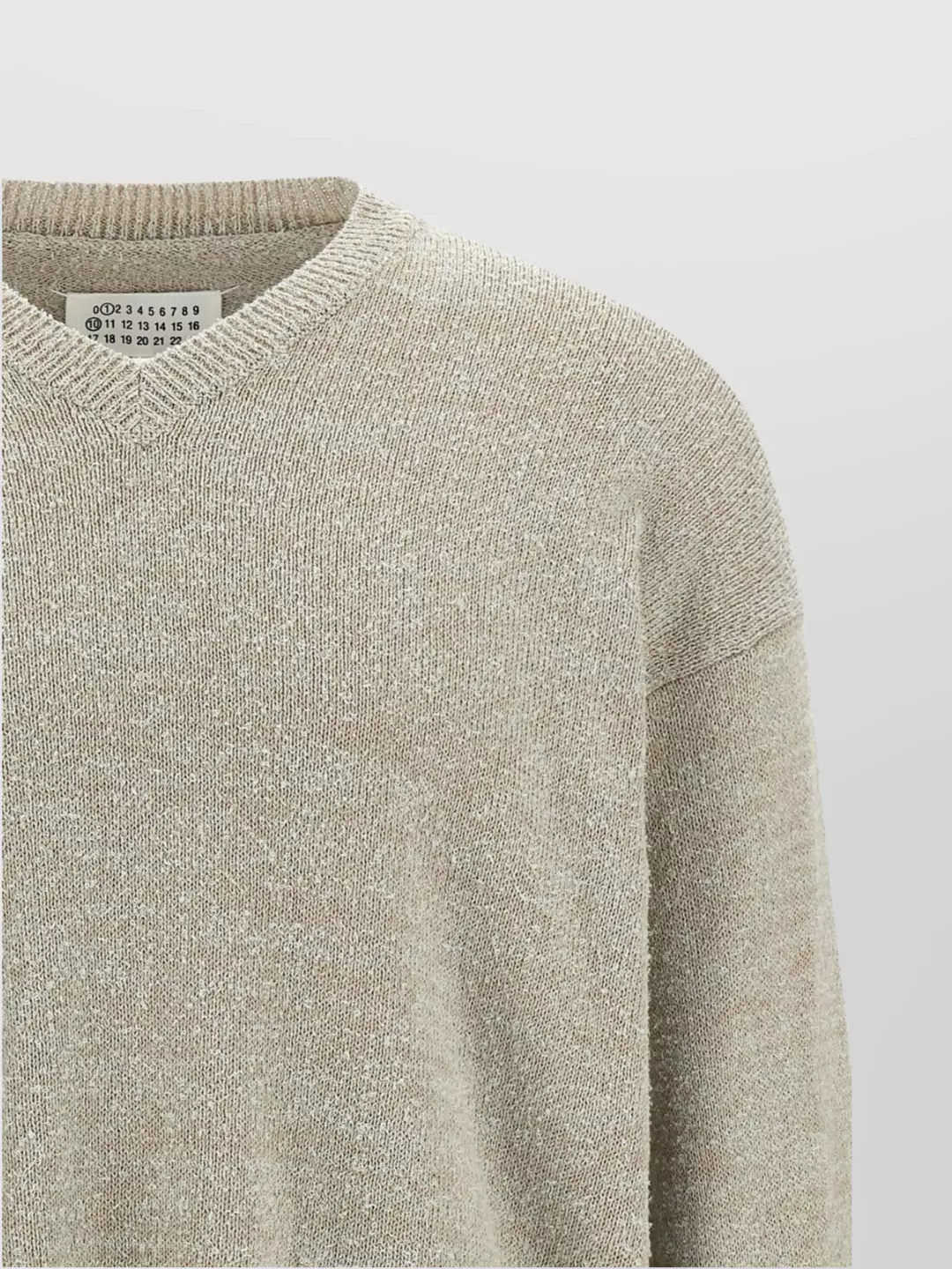 Maison Margiela Bouclé Knit V-Neck Sweater
