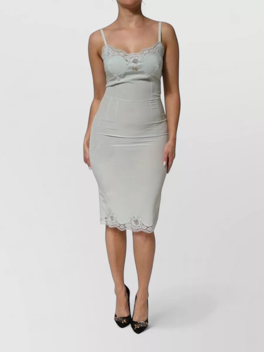Dolce&Gabbana silk lace midi slip dress