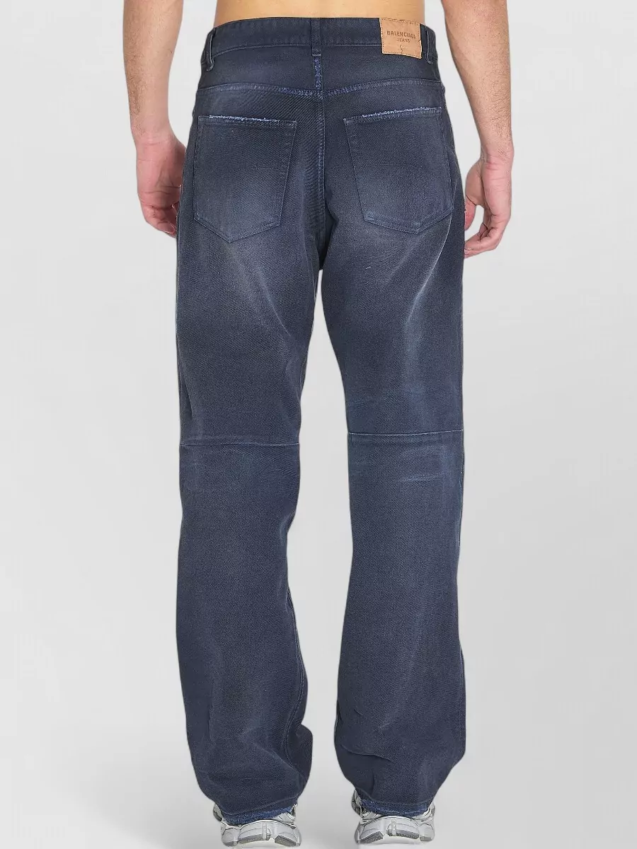 Balenciaga Denim Baggy Trousers Regular Fit Five Pocket