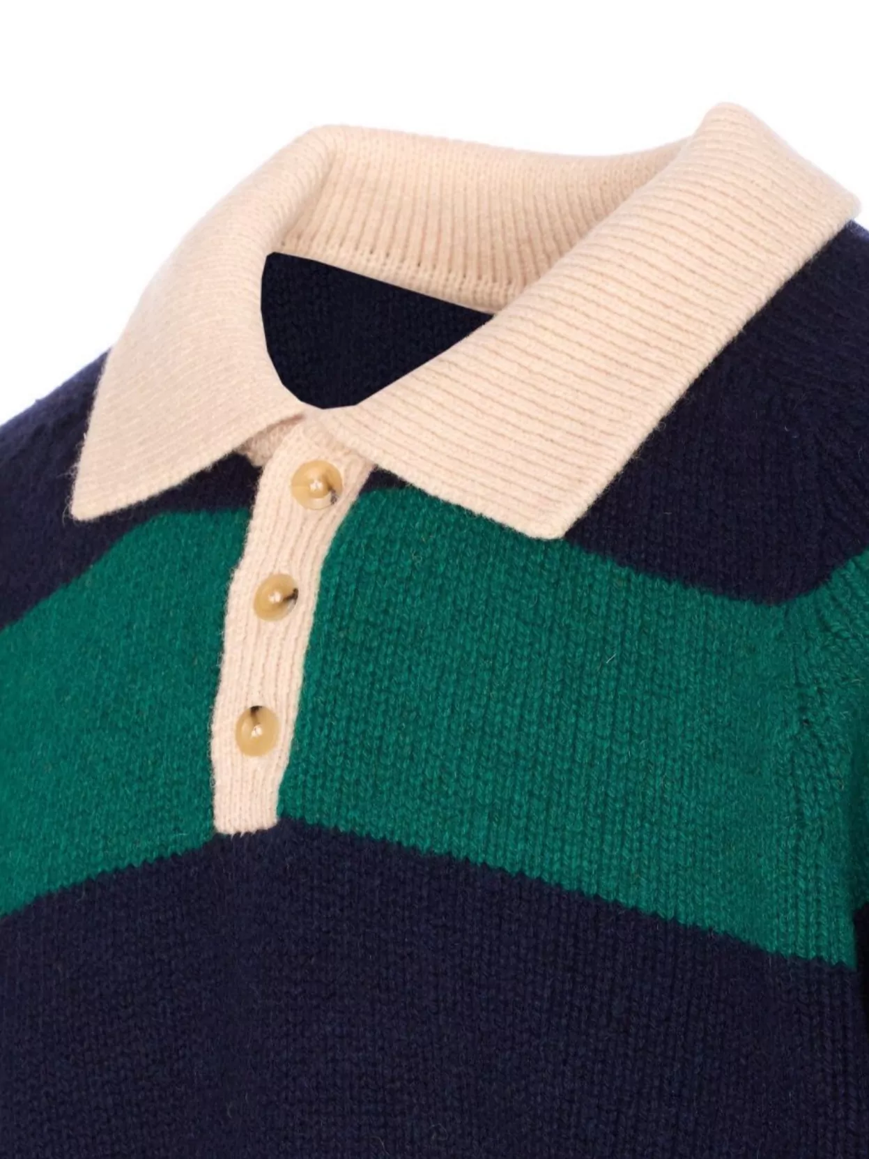 Howlin' Striped Crewneck Sweater Long Sleeves In Green
