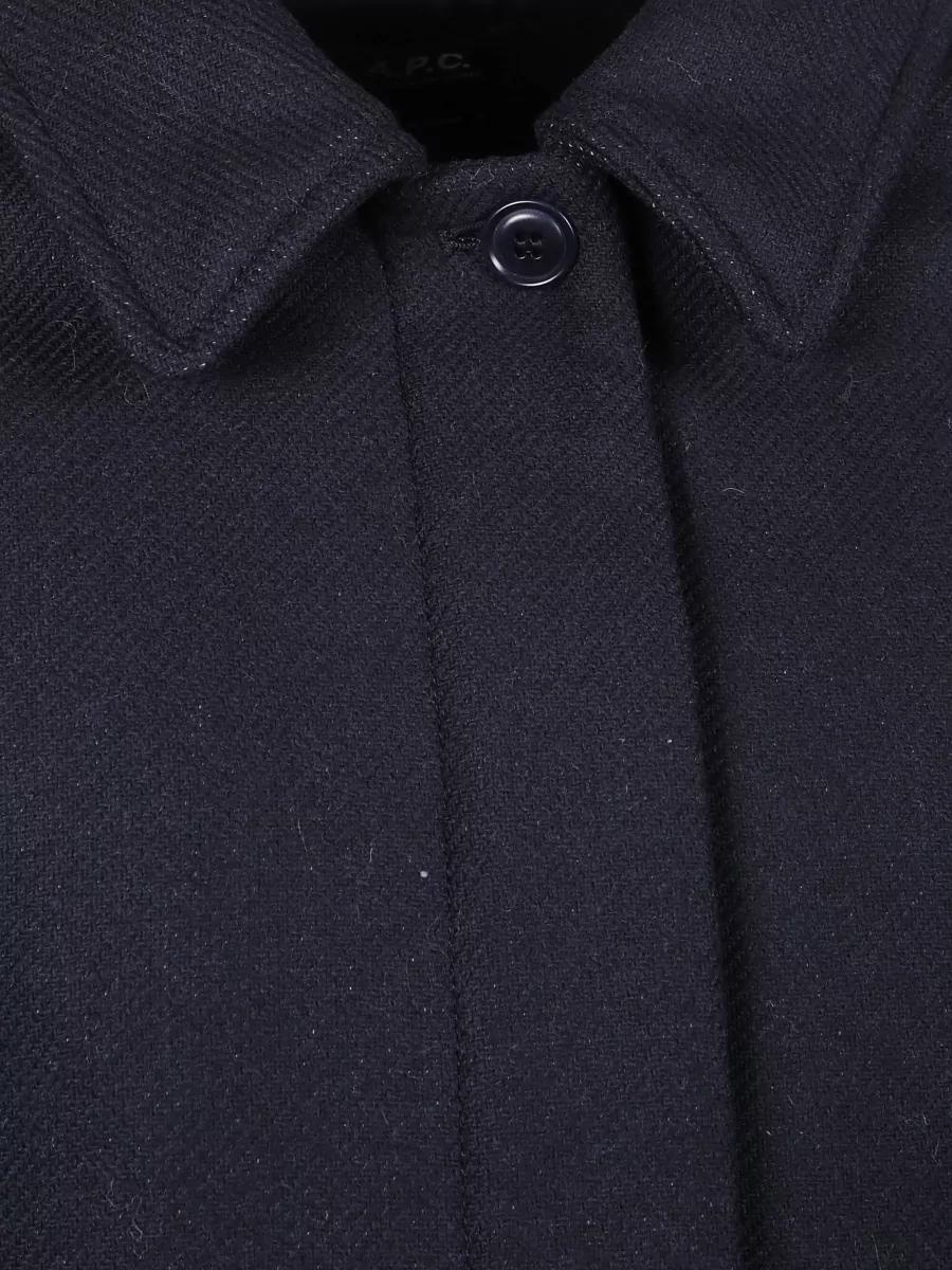 A.p.c. Becca Cropped Collared Long Sleeve Jacket