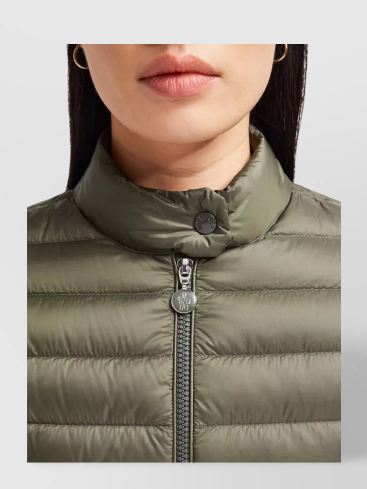 Moncler Short Quilted Down Jacket With High Collar