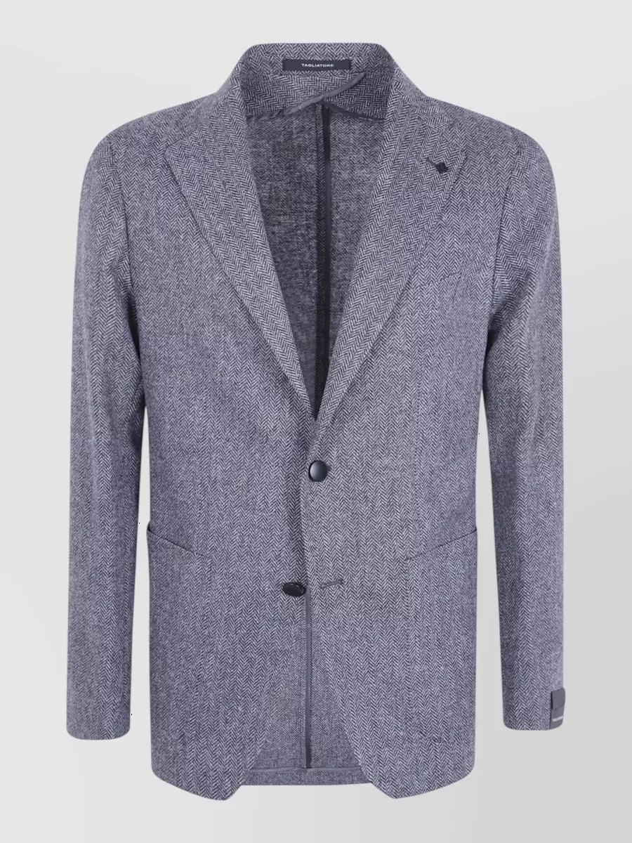 Tagliatore cashmere single-breasted suit jacket