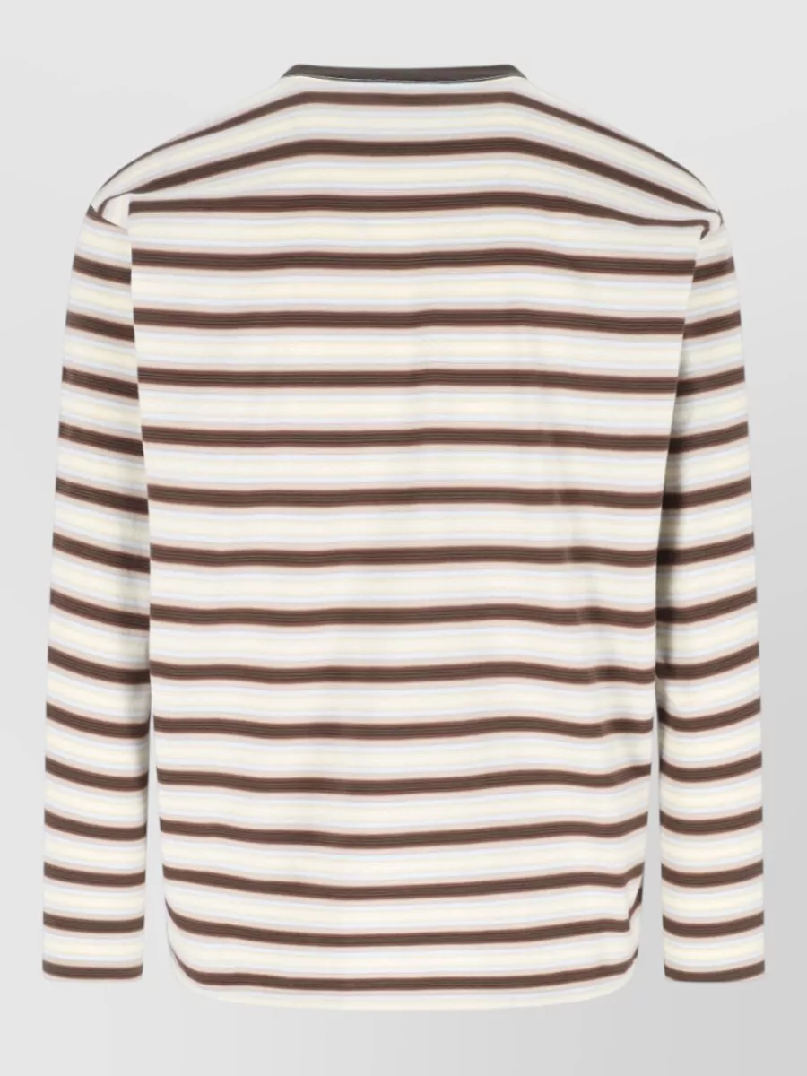 Auralee Striped Crew-Neck T-Shirt