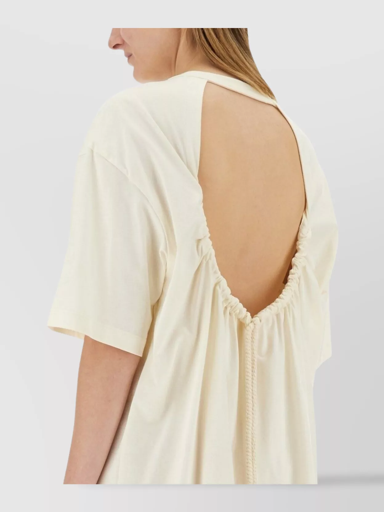 Msgm Logo Short Dress Drawstring