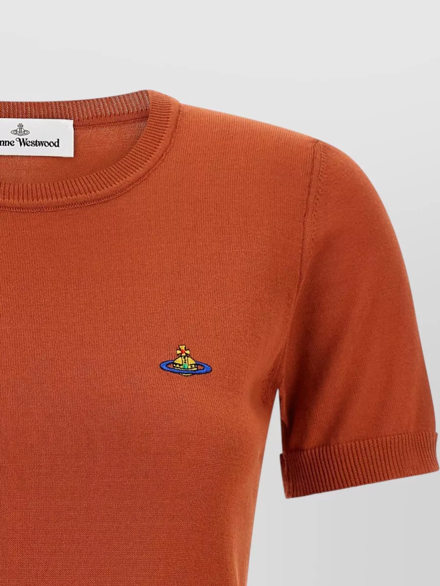 Vivienne Westwood Cotton Crew Neck Short-Sleeve Knitted Top