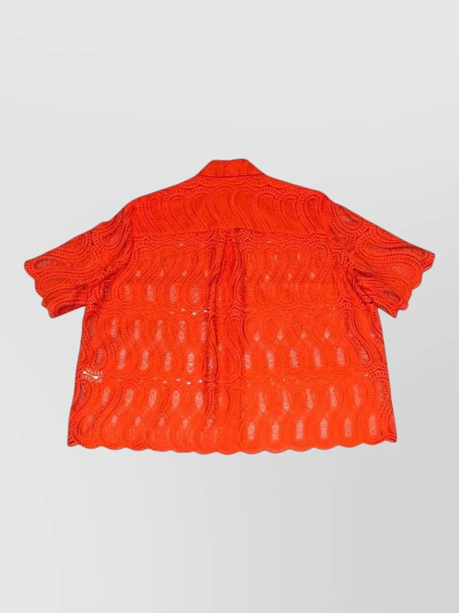 Raquel Diniz Lace Short-Sleeve Shirt