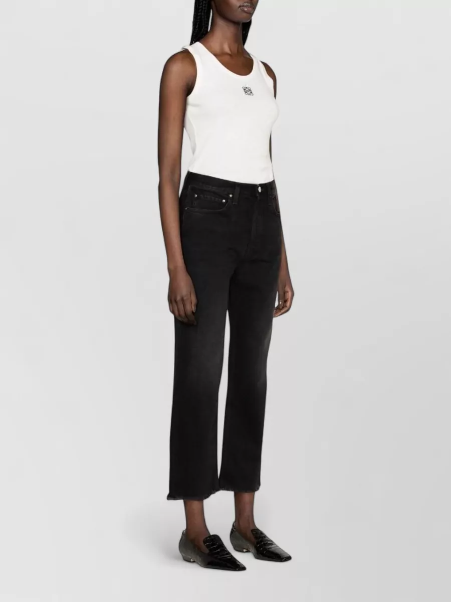 Totême Denim High-Rise Straight-Leg Cropped Jeans