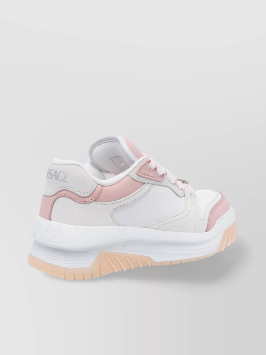Versace Low Top Leather Sneakers With Chunky Sole