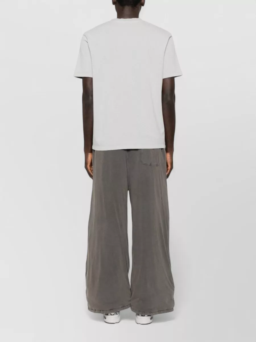 Balmain Crew Neck T-Shirt Straight Hem Design