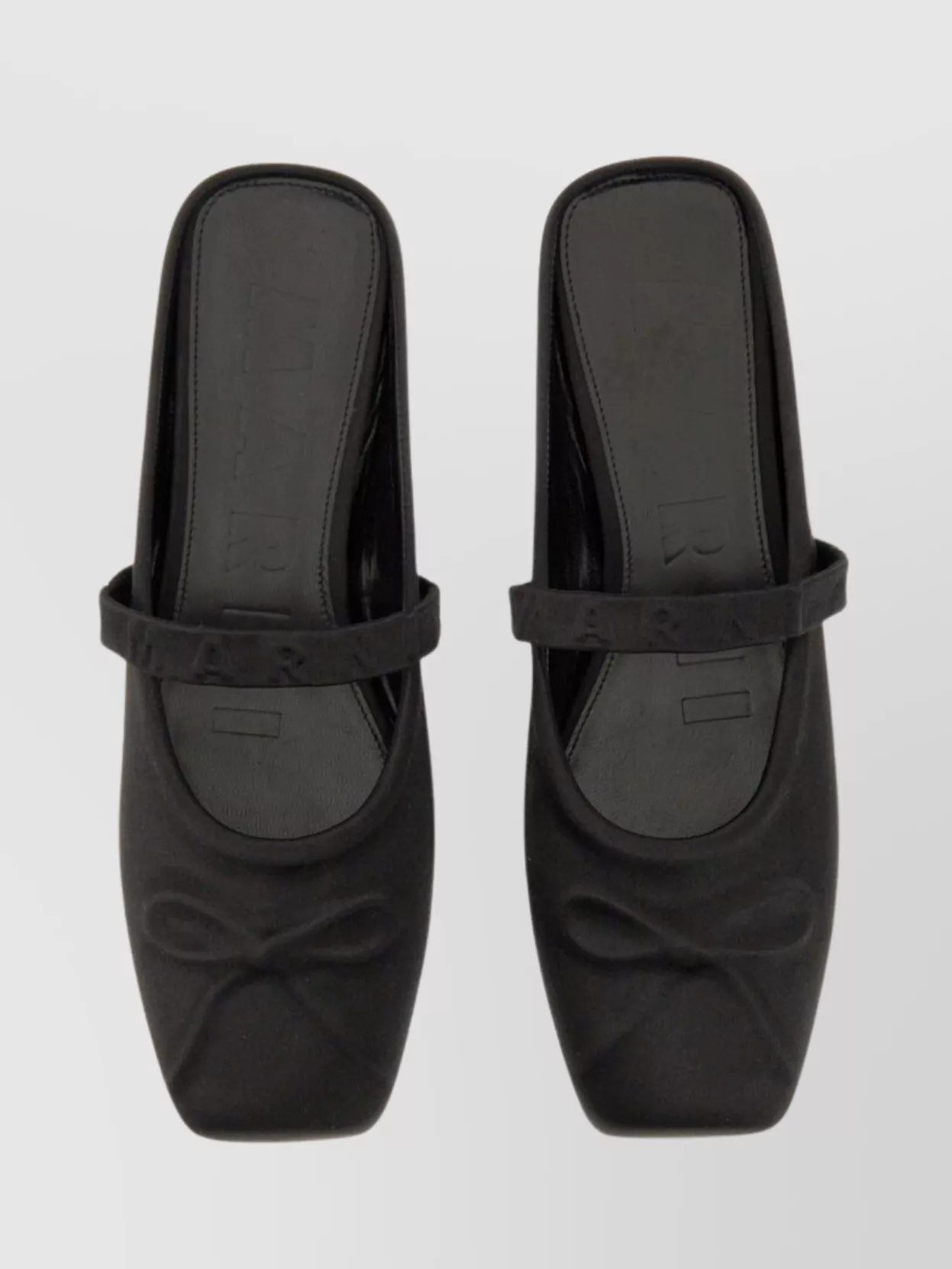 Marni Square Toe Bow Detail Ballerina Shoes