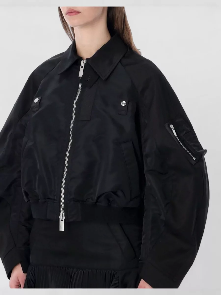 Sacai Chino Bomber Jacket Nylon Ribbed Hem