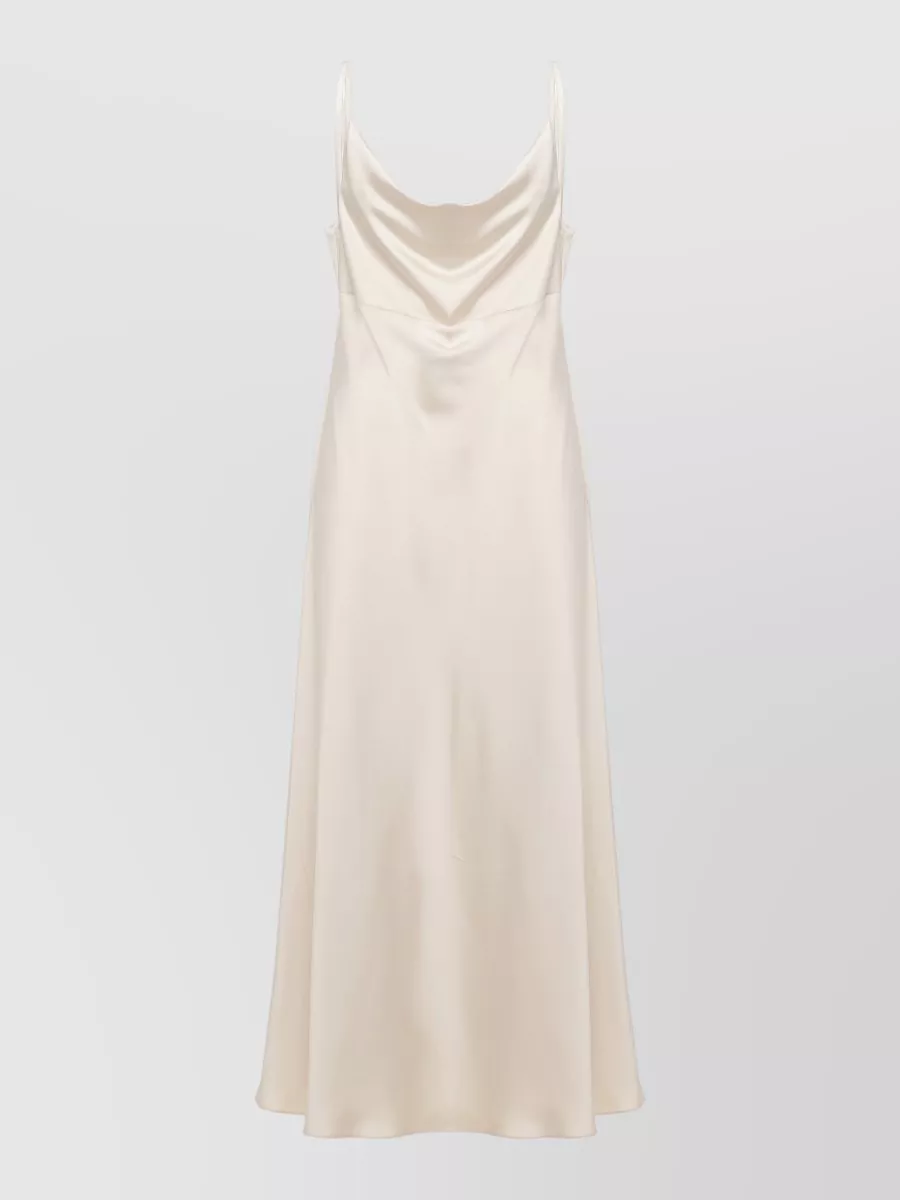 D.exterior Satin Sleeveless Maxi Dress