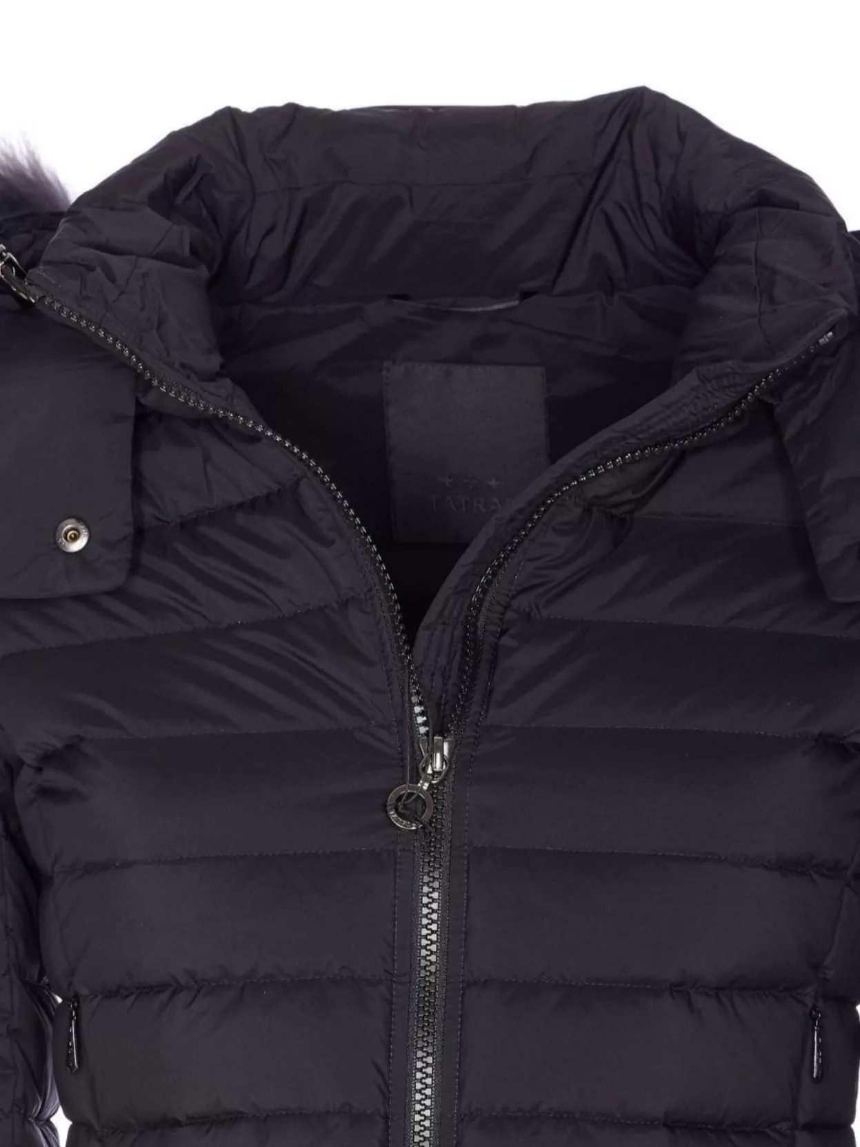 Tatras Hooded Quilted Jacket With Removable Fur Trim