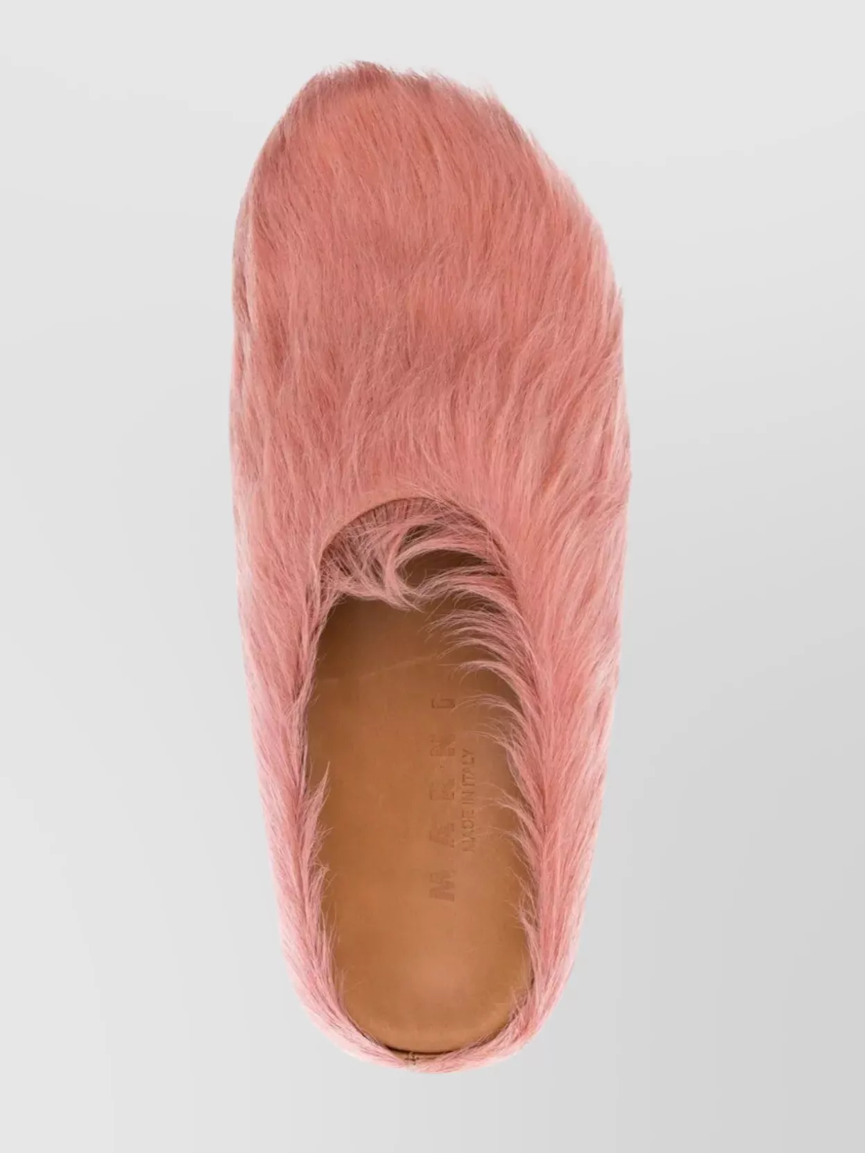 Marni Slippers Calf Hair Faux Fur Texture