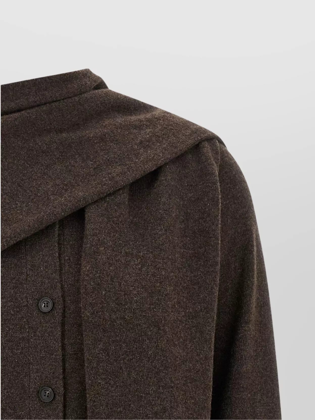 Ferragamo Draped Detail Knitwear Cardigan With Ribbed Cuffs