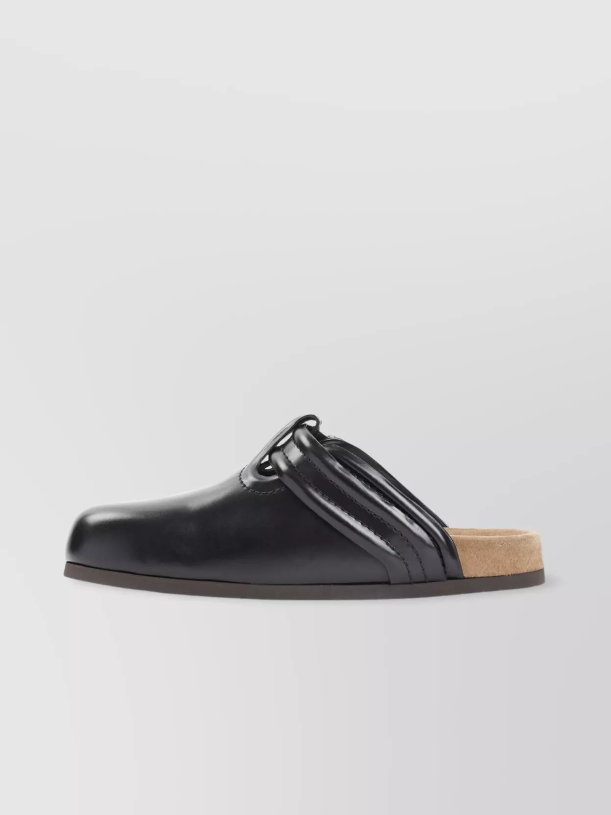 Valentino Garavani Leather Open Back Round Toe Mules