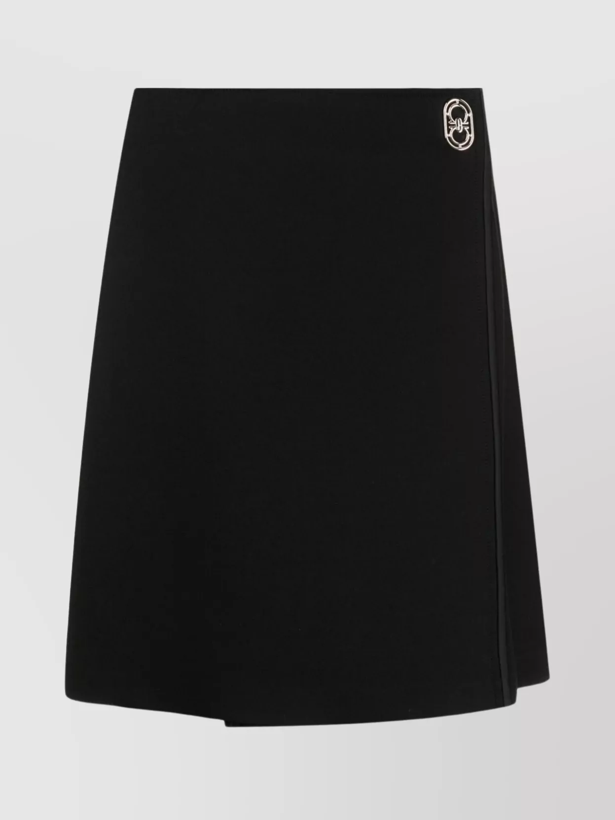 Shop Ferragamo Ribbed Texture Midi Wrap Skirt In Black